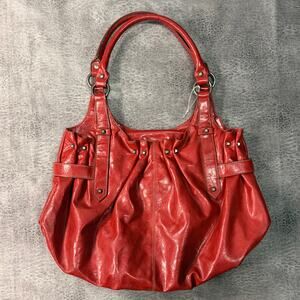 Red Studded Y2k Shoulder Bag